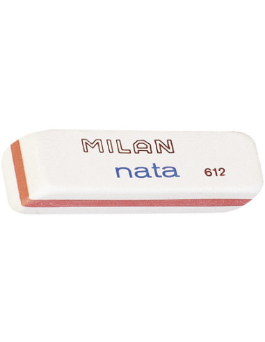 MILAN GOMA 612 NATA 7,8X2,3X1,2 CM BLANCO -CAJA 12U-