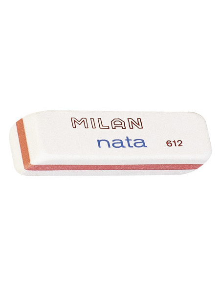 MILAN GOMA 612 NATA 7,8X2,3X1,2 CM BLANCO -CAJA 12U-