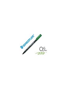 Rotulador staedtler lumocolor retroproyeccion punta de fibrapermanente 318-5 verde punta fina redonda 0.6 mm