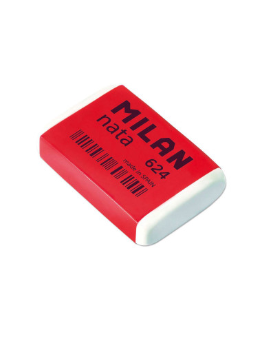 MILAN GOMA 624 NATA 3,9X2,7X0,9 CM BLANCO -CAJA 24U-