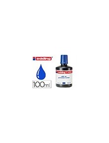 Tinta rotulador edding t-100 azul frasco de 100 ml