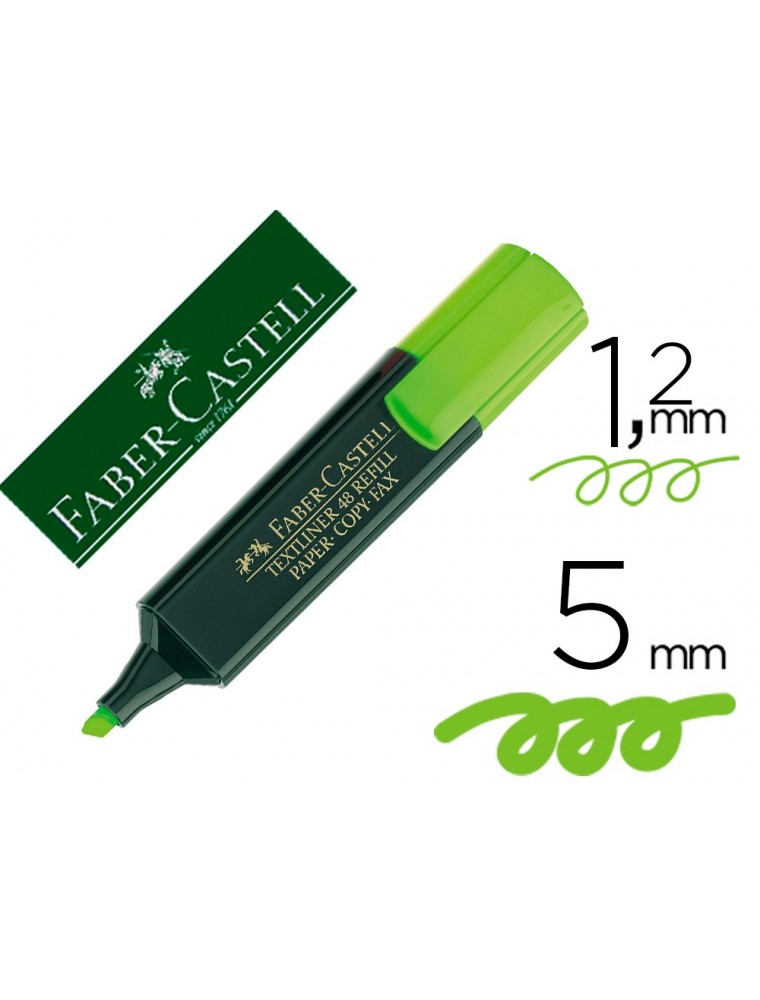 Rotulador faber fluorescente 48-63 verde