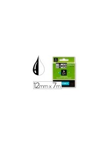 Cinta dymo negro transparente 12mm x7 mt d1