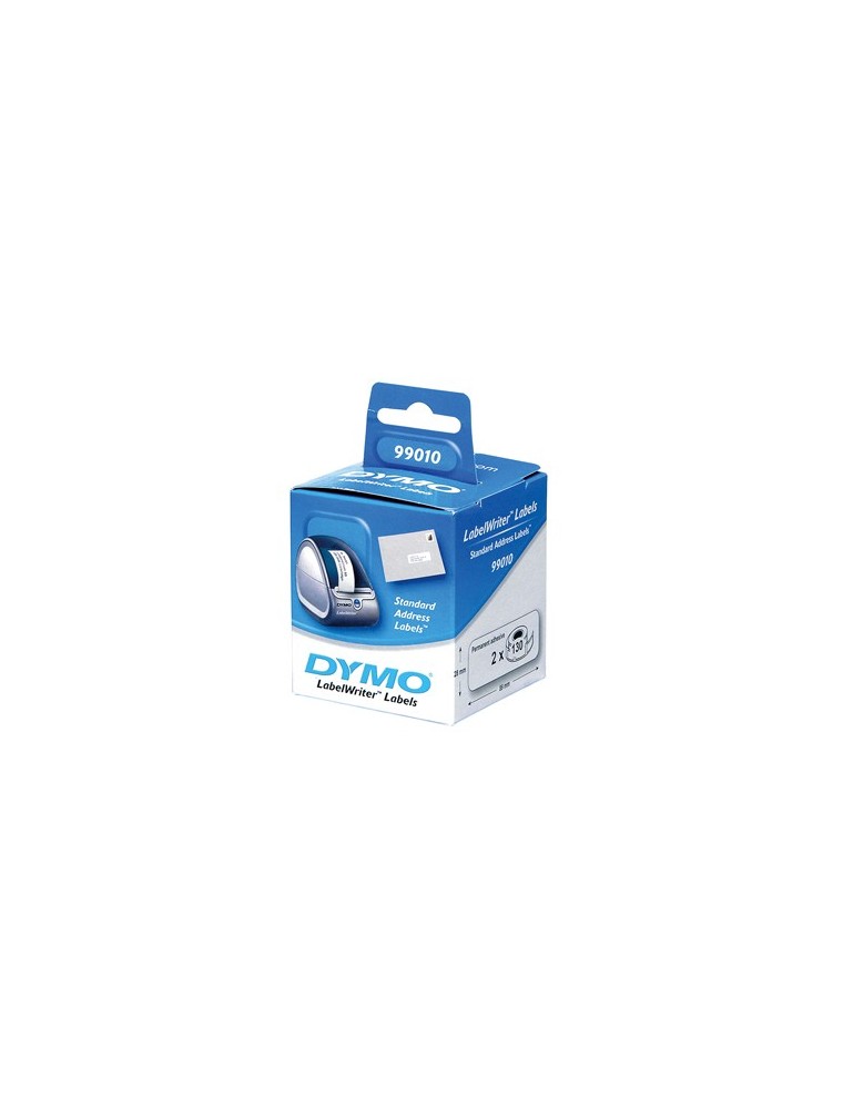 Etiqueta adhesiva dymo 99010 -tamaño 89x28 mm para impresora 400 130 etiquetas uso direcciones caja de 2