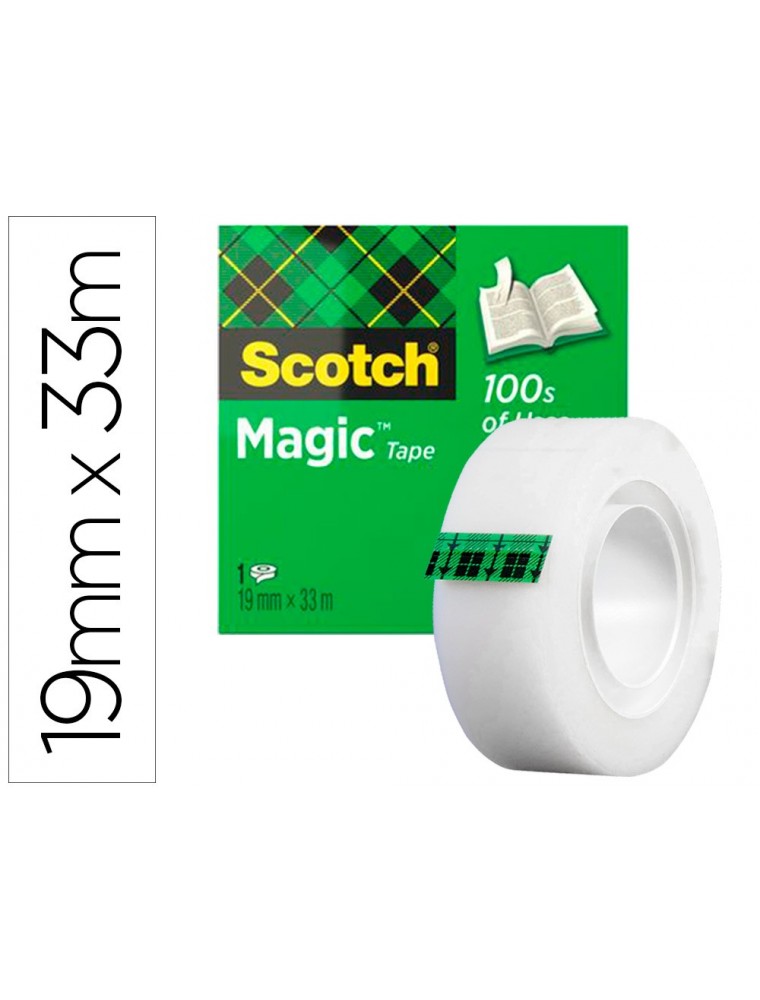 Cinta adhesiva scotch-magic 33 mt x 19 mm