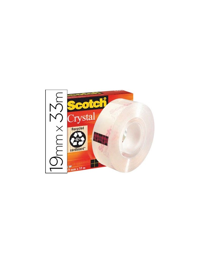 Cinta adhesiva scotch supertransparente 33 mt x 19 mm 6001933ci