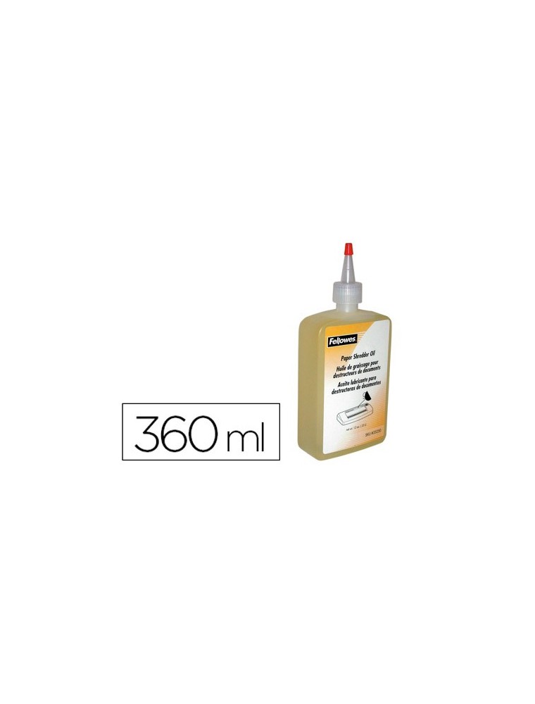 Aceite lubricante fellowes para destructora de documentos360 ml.