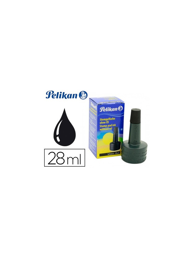 PELIKAN TINTA DE SELLAR NEGRO 28 ML. SECADO RAPIDO