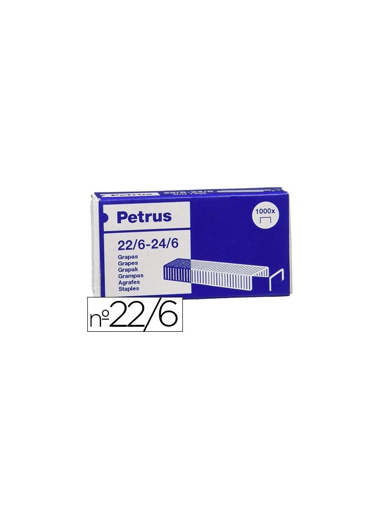 Grapas petrus nº 226 galvanizada caja de 1000 unidades