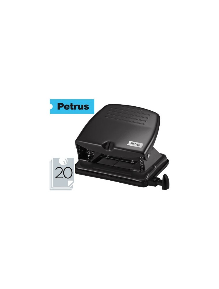 Taladrador petrus 65 color negro capacidad 20 hojas