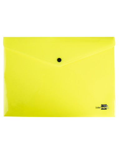 Carpeta liderpapel dossier broche polipropileno din a4 amarillo fluor opaco 50 hojas